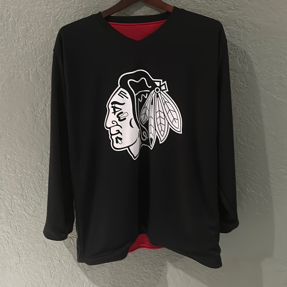 JOG Chicago Black Hawks reversible ice Hockey Jersey Black/Red